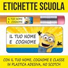 30+120 pz ETICHETTE ADESIVE personalizzate scuola  con il nome MINIONS