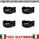 4PZ PORTA BATTERIA PER CR2032 BOTTONE PIATTA A LITIO CONTENITORE MONTAGGIO PCB