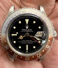 Vintage Rolex GMT Master Ghost Pepsi 1675 Black Gilt Dial Watch Circa 1960