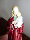 Superbe ancienne sculpture Vierge à l enfant italienne faïence  ITALY Italia