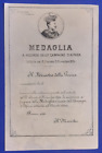 Attestato Medaglia Campagne d Africa 1894 Ministero della Guerra Pergamena