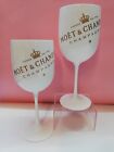 MOET & CHANDON ICE 2 BICCHIERI WHITE BIANCO ACRILICO CHAMPAGNE CALICI BICCHIERE