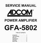 ADCOM GFA-5802 Schematic Diagram Service Manual Schaltplan Schematique