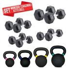 Set Manubri esagonali + Kettlebell pro Diamond