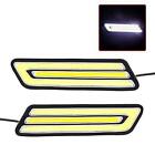 LUCI DIURNE COB DRL FENDINEBBIA BIANCO E GIALLO FRECCIA 12V AUTO TUNING 21 CM**