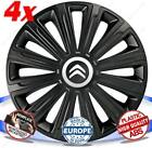 SET 4 BORCHIE RUOTA COPRI CERCHI CALOTTE 15 TREND BLACK PER CITROEN BERLINGO