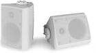 Coppia casse altoparlanti diffusori parete angolo muro 4" bianco speaker cassa