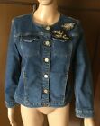 Denim jacket with embroidery MAX&Co. Woman, blue, size IT 44 DE 40 US 8 GB 12