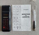 Vintage CALCUPEN Calcu-Pen Set -  Solar Calculator - Pens/Refills & Instructions