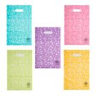 Sacchetti plastica con manici 20x30cm, sacchetti regalo colorati con fiori 100pz