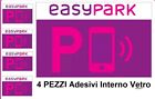 4 Pezzi Adesivo EASY PARK da Interno Vetro *SPEDIZIONE RAPIDA* Sticker Easypark