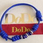 Dodo Pomellato Bracciale Blu Indaco Rondelle Plastica Argento Originale Unisex