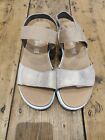 QVC Rieker Sandal With White Sole Size UK 6.5 EU 40 Rose Gold RRP £57