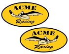 2x Coyote Racing Aufkleber 10cm Road Runner Sticker USA V8 Auto Motorrad Kult