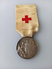 MEDAGLIA MILITARE ARGENTO CROCE ROSSA TERREMOTO CALABRO-SICULO 1908