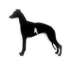 Greyhound Dog Wall Clock In Black Acrylic