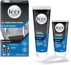 Men Kit Depilazione Intima per Pelle Sensibile, Crema Depilatoria Da 100 Ml E Ba