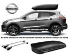 Barre portapacchi + BOX BAULE DA 400 Litri specifico x NISSAN QASHQAI J11 (0333)