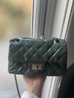 Chanel 2.55 Reissue Mini accordion Flap Bag Olive Green Patent Leather