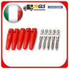 5pz Spinotti Connettore Spina a Banana 4mm Rosso