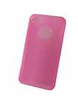 Cover per cellulare Apple Iphone 4 4S rigida ultra fina pink trasparente