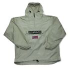 Napapijri Rainforest Anorak Pullover Smock Mens XL Khaki Nylon Belt in Pocket