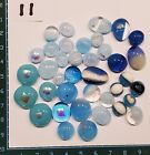 Handmade And Unique Dichroic Fused glass cabochons For Jewelery Making 50g