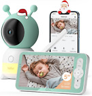 BOIFUN Baby Monitor Video, Display 3Mp Da 5 Pollici & 360° Telecamera Con Luce N