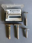 Safety Razor Shaving Lot Of 5 Antique/Vintage Gillette Plastic Case