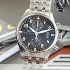 IWC Fliegeruhr Spitfire Chronograph Stahl Automatik Herrenuhr Ref. IW387804