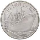 MD4_47) SINGAPORE  - 10 Dollari 1977 - Argento