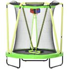 TRAMPOLINO ELASTICO PER BAMBINI 3-10 ANNI CON RETE DI SICUREZZA. CANESTRO E PALL