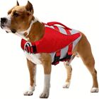 Salvagente per Cane Gilet Giubbotto Salvagente Cani Ripstop Regolabile  Rosso L