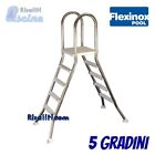 SCALETTA ACCIAIO INOX 304L GRAND COMFORT 150 CM 5 GRADINI FLEXINOX PER PISCINA