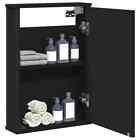 vidaXL Mobile da Bagno con Specchio Nero 42x12x60 cm Legno Multistrato