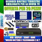 DECODER DIGITALE TERRESTRE HD T2 HEVC h.265 10BIT OFFERTA 20 PEZZI