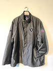 Vintage OAKLAND RAIDERS Reebok Jacket XL Metallic Silver 54" Oversize Retro RARE