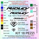 KIT 18 ADESIVI PRESPAZIATI BICI RIDLEY STICKER