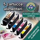 KIT 5 CARTUCCE PER STAMPANTE ALIMENTARE CANON PG580 / CLI581 TS8150 TS8250 6150