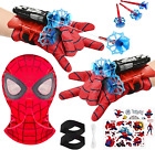 Spiderman Launcher Set, Guanti Spider Bambino Spider Maschera E Spider Tatuaggi