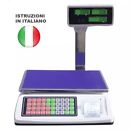 BILANCIA BASCULA da BANCO ELETTRONICA con SCONTRINO MAX 50KG DISPLAY STAMPA