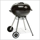 BARBECUE BBQ SFERA CARBONE TONDO RUOTE METALLO GIARDINO BBQ GRIGLIA 42 CM