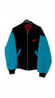 Nike Air Jordan V Blouson Velour jacket embroidered Logo black turquoise medium