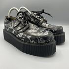 Underground Wulfrun Black Leather Creeper Shoes UK 5 Hipster Gothic Grunge