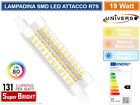 UNIVERSO LAMPADINA LED R7S 19W TUBOLARE 118MM SMD 2500 LUMEN 3000K 4000K-6500K