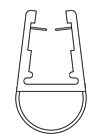 Profilo guarnizione a palloncino da box doccia per vetro 6-8 mm, 2500 mm lunghez