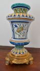 Très ancien Vase faience majolica italia marque rouge