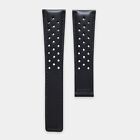 Black Genuine Leather Perforated Racing Watch Strap Band Made For TAG Heuer