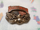 Vintage 1991 Harley-Davidson Belt Buckle by Baron USA | Iconic Eagle & American