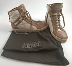 SCARPE SNEACKER HOGAN REBEL TG. 39 MARRONI BEIGE UOMO DONNA 100% ORIGINALI